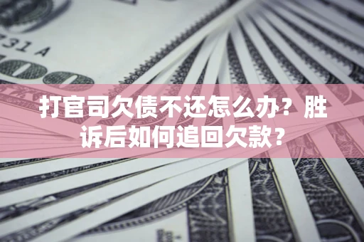 北京打官司欠债不还怎么办？胜诉后如何追回欠款？