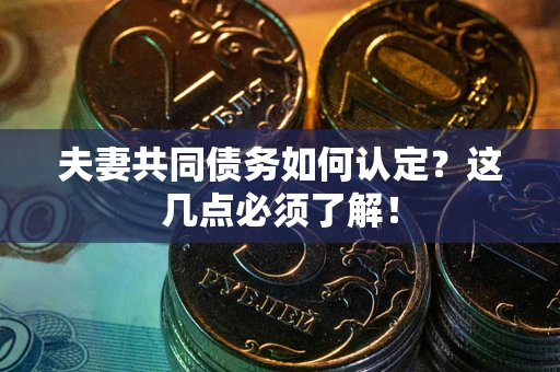 北京夫妻共同债务如何认定？这几点必须了解！