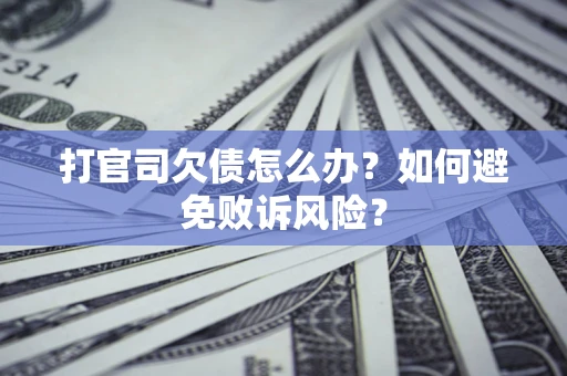 北京打官司欠债怎么办？如何避免败诉风险？