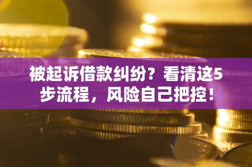 北京被起诉借款纠纷？看清这5步流程，风险自己把控！